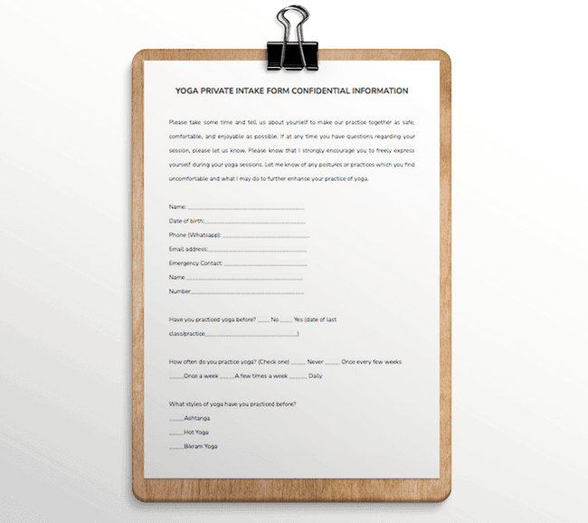 Intake Form New Clients