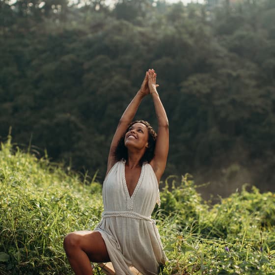 A graduate practising in nature